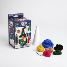 Набор для создания игрушки из шерсти «Гномик с ёлочкой» (комплект из 5 шт) Школа талантов