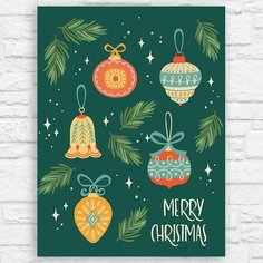 Картина по номерам на холсте новый год рождество (время чудес и подарков, узор, уют) - 13085 40х30 Бруталити