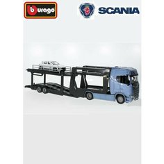 Фургон 1:43 STREET Multicar Scania S730 Highline Cab+машинка Bburago