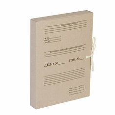 Короб архивный с завязками OfficeSpace, разборный, 35мм, клапан из переплетного картона, до 350л, (3шт.)