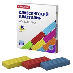 Пластилин 10 цветов, 160 г, ErichKrause Basic, в картонной упаковке