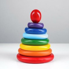 Пирамидка «Радуга» 8 деталей Rn Toys