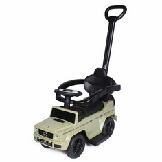 Каталка детская Mercedes-Benz G350d BabyCare (с родительской ручкой, кожаное сиденье), фисташковый