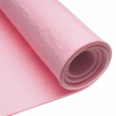 Фетр однотонный твердый 5 мм в рулоне 100х100 см / Фетр-войлок жесткий для творчества и рукоделия розовый С30 Китай