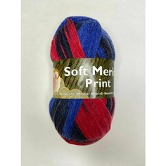Пряжа для вязания шерсть Soft Merino Print, 100гр Midara