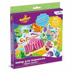 Набор для творчества ORIGAMI Солнечные зайчики Время играть Eva 3в1 раскраска наклейки 07019 Нет бренда