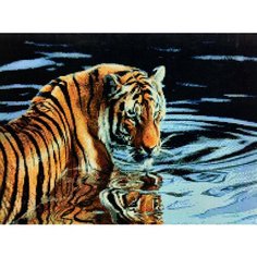 Алмазная мозаика квадратные стразы животные 40*50 хищник, природа, тигр. Kakadu