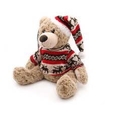 Мягкая игрушка Magic Bear Toys Мишка Фрэнк в свитере и шапке 25 см