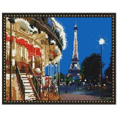 Алмазная мозаика с нанесенной рамкой Molly 40х50 см Вечерний Париж 36 цветов