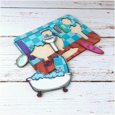 WoodlandToys Деревянный вкладыш Ванная, 011702