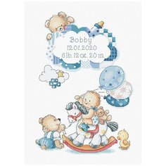 Leti968 Набор для вышивания LetiStitch Метрика. Это мальчик! 27*18см