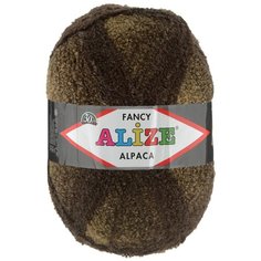 Пряжа для вязания Alize "Rainbow Alpaca Fancy", цвет: коричневый, светло-коричневый (1010), 875 м, 350 г