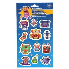Умка Наклейки мягкие многоразовые Милые монстрики