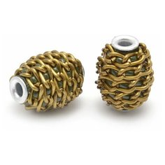 Бусины Этника TESORO арт. TS. A2134 цв.7 бронза 20х15 мм in Ø4 мм