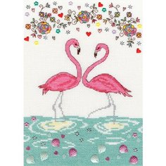 Набор для вышивания Love Flamingo (Любовь фламинго) Bothy Threads