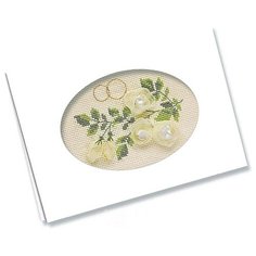 1024 Набор для вышивания Riolis Открытка С Днем Свадьбы!, 11,8*16,4 см Риолис