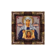 Рисунок на ткани для вышивания бисером "Святая Праведница Вероника", 6,5x6,5 см, арт. 4059 Вышивальная Мозаика