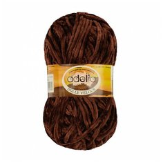 Пряжа Adelia Dolly Velour, 100% микрополиэстер, 5*100 г, 93 м+-6 м, №24, коричневый