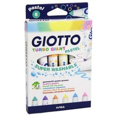 Giotto Набор фломастеров "Turbo Giant", 6 цв, пастельные sela25