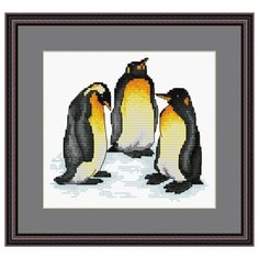 Набор для вышивания Чудо-холст "Пингвины" 15х14 см