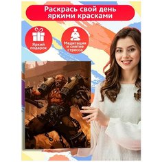 Картина по номерам игра Warcraft WOW World of Warcraft - 6750 В 30x40