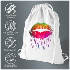 Сумка для обуви CoolPodarok Губы капли краски