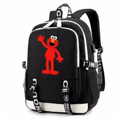 Рюкзак Элмо (Sesame Street) черный с USB-портом №4 Noname