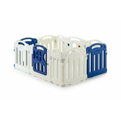 Манеж UNIX Kids "Classic" Grey, серый/белый, 200x240 см, для дома и улицы, коврик, бизиборд, 30 шаров, высота секций 67 см.
