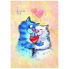 Алмазная мозаика «14 февраля», LG271 / 40х50 см / Полная выкладка / Холст на подрамнике / Картина стразами Цветной