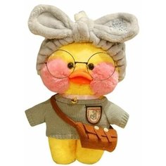 Мягкая игрушка Утка Lalafanfan, желтый