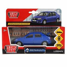 Модель LOGAN-BU Renault Logan синий в коробке Технопарк