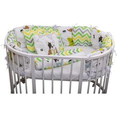 Вомбатик Classic Collection Мопсы Комплект подушек-бортиков 3в1(14 предметов)