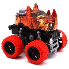 Машинка инерционная 4x4 "Носорог", 9,5 см, красные колеса, рессоры Funky toys FT9789-1