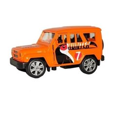 Легковой автомобиль ТЕХНОПАРК Uaz Hunter SB-16-68-TR-WB 1:34, 17 см, оранжевый