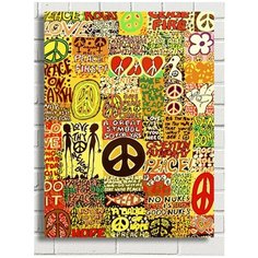Картина по номерам Хиппи Арт (Любовь, Мир, Дружба) - 8558 В 30x40