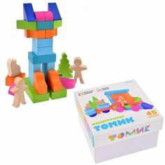 Деревянный Конструктор Томик 45 деталей 1-33 Нет бренда