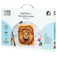 ТРИ СОВЫ картина по номерам Царь зверей, 30 х 40 см, разноцветный