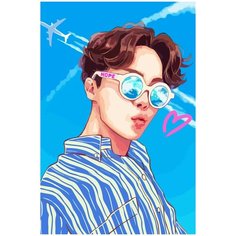 Картина по номерам на холсте kpop bts j hope Чон Хосок - 2314 40X60