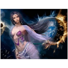 Картина по номерам на холсте знаки зодиака дева девушка космический пейзаж - 1560