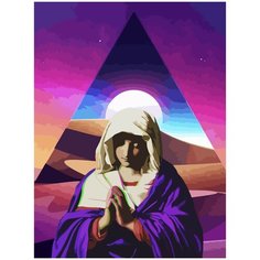 Картина по номерам на холсте современная икона ретровэйв вапорвейв retrowave vaporwave - 2432 30X40