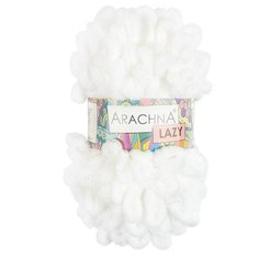 Пряжа ARACHNA "LAZY" 100% микрополиэстер 5 шт.х100г 8,5м №01 белый