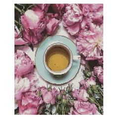 Алмазная мозаика "Аромат кофе и цветов", 40x50 см, Арт Фея