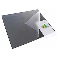 Durable Накладка на стол Durable, 650 × 520 мм, нескользящая основа, верхний прозрачный лист, чёрная