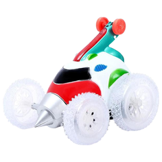 Машинка-перевертыш Автоград Crazy Race, 2465462, 12 см, белый/красный/зеленый