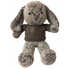 Плюшевый заяц в свитере с сердцем / мягкая игрушка Зайка коричневый, 60 см BS Toys