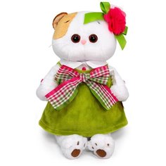 Мягкая игрушка BUDI BASA Ли-Ли в бархатном сарафане, 27 см, белый/зеленый