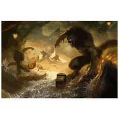 Картина по номерам на холсте настольная игра MTG Magic the gathering - 6903 Г 60x40