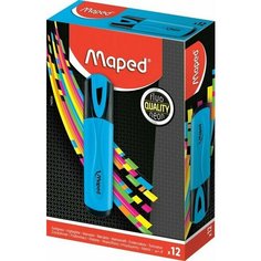 Маркер-выделитель Maped Fluo Peps Classic, голубой