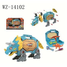 Детский игровой набор Чемоданчик-конструктор Динозавр с инструментами, WZ-14102 Junfa Toys