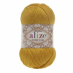 Пряжа ALIZE FOREVER, т. желтый - 488, 100% микрофибра акрил, 5 мотков, 50 г, 300 м.